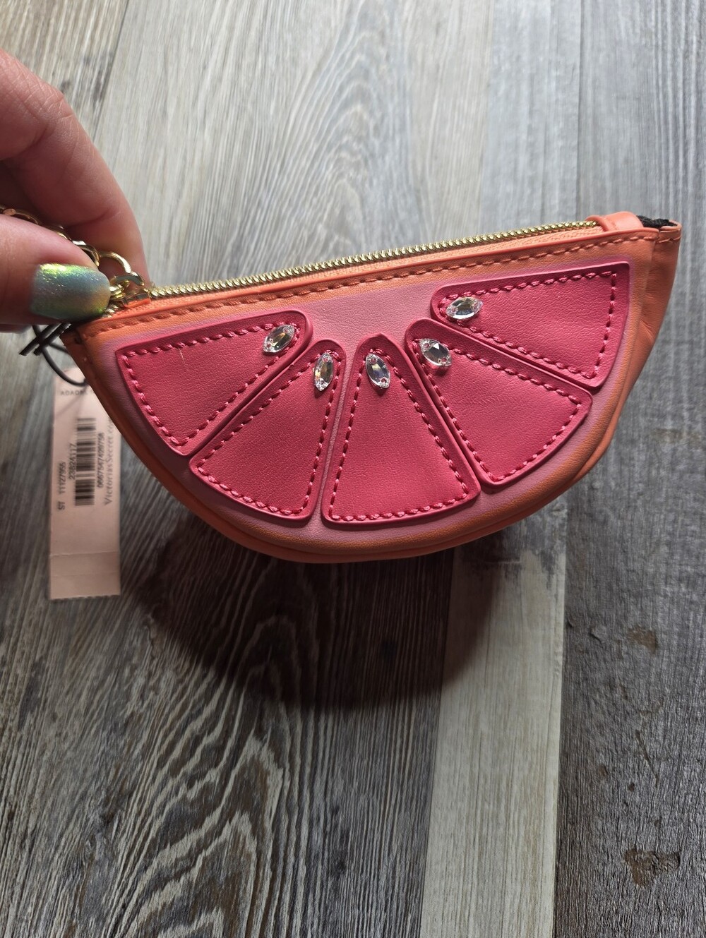 Victoria's Secret NEW pink Citrus Slice Coin Purse Wrislet